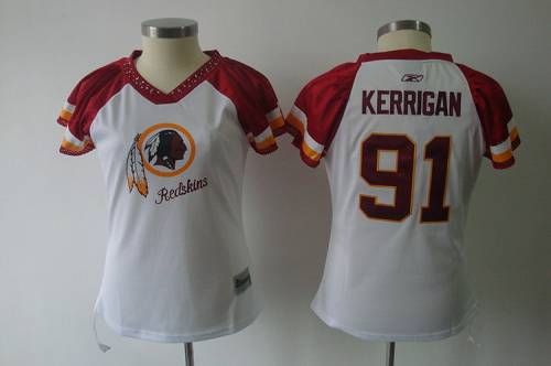 Redskins #91 Ryan Kerrigan White 2011 Women's Field Flirt NFL Jersey - Click Image to Close